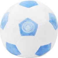 Manchester City FC - Plyšová hračka, fotbalový míč TA11710 (jedna velikost) (bílá/nebesky modrá)