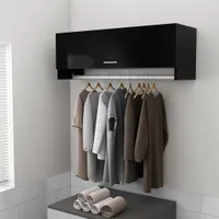 Kleiderschrank Schwarz 100x32,5x35 cm Holzwerkstoff , Kleiderschränke Design 2024