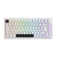 Akko 5075B Plus RGB Gaming Mechanische Tastatur 75% Deutsches QWERTZ-Layout (Schwarz auf Weiß, Linearer Schalter)