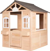 ONVAYA® Detský drevený domček na hranie ǀ Domček na hranie s dverami a oknom ǀ Na maľovanie DIY projektov ǀ Jednoduchá montáž ǀ Záhradný domček pre deti