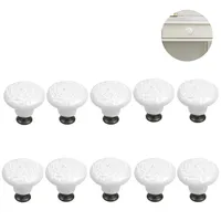 10 Pcs Möbelknopf Schrankknöpfe Schrankgriffe, Möbelknöpfe Set Möbelgriff Keramik Türknopf