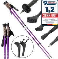 Melko sada 2 palíc na nordic walking Trekingové palice 5 nástavcov - fialové