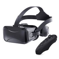 Headset 3D VR Glasses Virtual Reality Brille PC Gaming für 4.7-6.7 Zoll,Android/iPhone Smartphones,HD,Blaulicht,(Black)