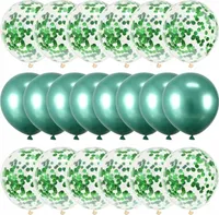 Balónky - zelené - dekorace - konfety - helium - elegantní oslava - párty - latexové