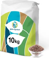 Golden Ingredients Flohsamen ganz 10 kg - 99% Reinheit, Ballaststoffe, ohne Zusätze, Indien, glutenfreie Backzutat