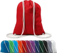 Rucksack Schuhbeutel Turnbeutel Sportbeutel Zuziehbeutel Gym Sack Baumwolle, in Farbe: Rot