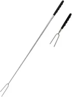 ausziehbare Grillgabel 72 cm Edelstahl silber