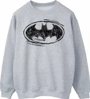Batman - Sweatshirt Logo für Herren BI348 (M) (Grau/Schwarz)