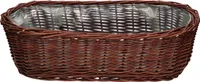 KOTARBAU® Übertopf aus Weide Flechtwaren Blumentopf Oval für Blumen Pflanzen Naturkorb 50 cm Blumenkasten Rattan Flechtkorb