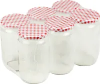 Einmachglas 720ml, rund, 6er Set