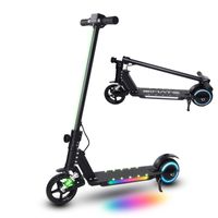 Elektroscooter S5 Schwarz Für Kinder Und Jugend Ab 120cm Körpergröße- Elektroroller 130W, 8 Km, 2500 mAH Akku, 14km/h, Klappbar E Scooter, Kinderroller Mit LED Licht