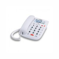 Alcatel TMax 20, weiß, Telefon, Festnetz, Seniorentelefon, große Tasten, LCD,LED