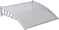 Bc-elec - M100120 Türvordach 100x120cm, Schutz vor der Haustür, transparente Dachrinne, Veranda