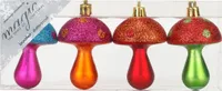 Christbaumschmuck Pilze 6,5cm Kunststoff 4er Set - Mille Fiori