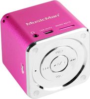 Technaxx MusicMan Mini pink Lautsprecher, 3 Watt RMS, MicroSD, Line-In, mobiler tragbarer Lautsprecher Soundbox Musicbox Musikbox Musik Box Sound Station Boombox Music Player Musikplayer mobil tragbar - 150 - 18000 Hz , 4Ohm