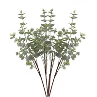 Künstlicher Eukalyptus 3er Set (85 cm) – Realistische Kunstpflanze mit Mehreren Zweigen, Einfach Kürzbar für Mehr Volumen, als Dekozweige Olive Grün