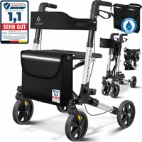 KESSER Rollator Gehwagen Gehhilfe klappbar Alu-Rollator Leicht Laufhilfe