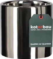 KOTARBAU® Glänzend Blumentopf ⌀80mm Zylinder Pflanztopf Keramik Übertopf Silber