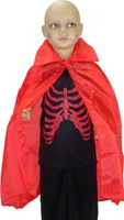 Dämon Kinder Kostüm / Shirt & roter Stehkragen-Umhang Gr.110-116