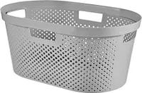 Curver INFINITY Wäschekorb mit Lochmuster, 40 l, Grau