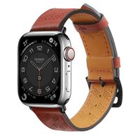 Pásek na ruku Leder Lederarmband Apple Watch Ultra, SE, 9, 8, 7, 6, 5, 4, 3, 2, 1 (49, 45, 44, 42 mm) Pásek na ruku Rot