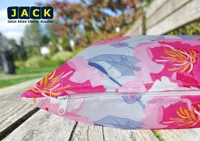 JACK 2er Set 30x50cm Motiv Outdoor Kissenhülle Kissenbezug Wasserfest Sitzkissen Lounge Kissen Garten Stuhl Lotus Effekt, Farbe:Wasserblumen