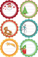 HERMA Weihnachts-Sticker DECOR "Weihnachtsgrüße" beglimmert 2 Blatt à 6 Sticker