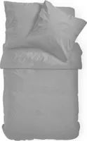 Microfaser Bettwäsche Uni Reißverschluss 200 x 200 cm + 2 x 80 x 80 cm Grau
