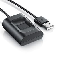 CSL Fingerabdrucksensor, USB Fingerabdruckleser kabelgebunden, bis zu 10 IDs, Finger Scanner, plug & play, Rundumerkennung, Windows 8 / 10 / 11 kompatibel