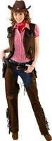 orlob gmbh Kostüm Cowgirl Weste WildKunstleder Damen Gr. 44/46 Fasching/Karneval WILDLEDER