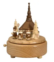 Hrací skříňka s kostelem Kurrende přírodní ŠxVxH 13x16x13cm NOVINKA