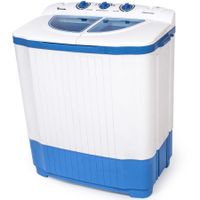 tectake Mini-Waschmaschine 4,5 kg mit Wäscheschleuder 3,5 kg - weiß