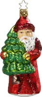 Auf dem Heimweg 13 cm - Inge-Glas 10026S010 Hier kommt Santa! - Christbaumschmuck Glas mundgeblasen