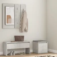 Flurmöbel-Set Betongrau Holzwerkstoff , Kleiderschränke Design 2024