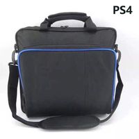 PS4 Reisetasche Schutzhülle Handtasche für Playstation 4, Spielzubehörkonsole mit Reisetasche(Schwarz Blau)
