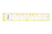 Victor transparentes Lineal 5x31cm in Gelb zum Naehen, Basteln, Patchwork und Quilting - Naehlineal
