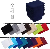 10er Set Frottee Waschhandschuhe Elegance 16x21 cm 100% Baumwolle 500 gsm Waschhandschuh navyblau