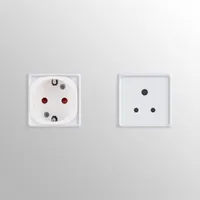 2x Reiseadapter Indien Typ-D - Schuko Reise Adapter zu Typ D Steckdose in z. B. Indien Nepal Sri Lanka - Stromadapter Urlaub weiß kwmobile