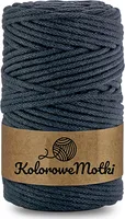 KoloroweMotki | Sznurek bawełniany z rdzeniem 50m 5mm Jeans | Idealny do rękodzieła, makramy, na torebki, dywany, prac artystycznych