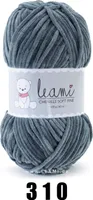 LEAMI Chenille soft FINE (100g/160m) 310 dunkelgrau