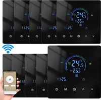 10X WiFi-Thermostat, Digital LCD Raumthermostat , 16A Elektroheizung Thermostat Wandthermostat Unterputz Fußbodenheizung Innenthermometer,programmierbare App-Fernbedienung Raumthermostate