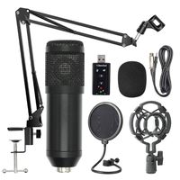 Voilamart BM-800 Kondensator Mikrofon set Professionell Komplett Set für Studio 