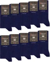 10 Paar Komfortsocken Damen & Herren ohne Gummi & ohne Naht Baumwolle mit Komfortbund 13100 - Navy 35-38