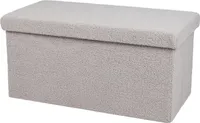 Urban Living faltbare SITZBANK "TEDDY" Aufbewahrungsbox 53522 hellgrau