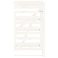 vidaXL Rozšírenie pre box na odpadky Biele masívne borovicové drevo