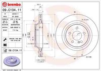 Brembo | 2x BREMSSCHEIBE COATED DISC LINE BELÜFTET Ø 315 MM (09.C134.11) (Set09.C134.11)