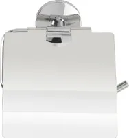 WENKO Toiletten Papier Rollen Halter Cuba mit Deckel Bad Accessoires Gäste WC