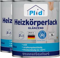 Plid Heizkörperlack 1,5L für ca. 18m², Weiß Glänzend / hitzebeständiger Lack bis 80°
