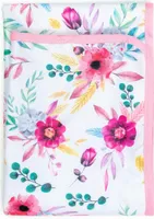 Bobánek Waschbare Wickelunterlage - Rosa Blumen 75 x 75 cm