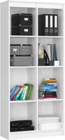 Büroregal AKORD R80 Büro-Bücherregal Weiß 80 cm 8 Ebenen B80 x H180 x T35 cm